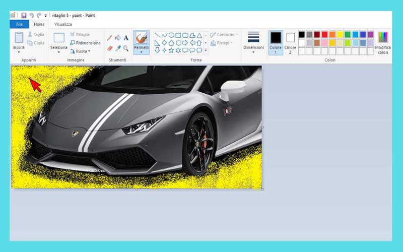 Modificare immagine con Paint: immagine modificata